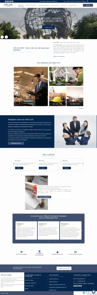 ATLAS CERT - création site web
